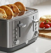 GE Stainless Steel Toaster | 4 Slice Extra Wide Toaster Slots - Stainless Steel