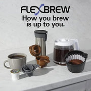 Hamilton Beach FlexBrew Coffee Maker |  K-Cup Pods or Grounds - White
