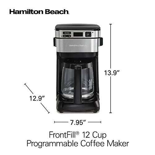 Hamilton Beach Coffee Maker, 12 Cups, 3 Brewing Options - Black