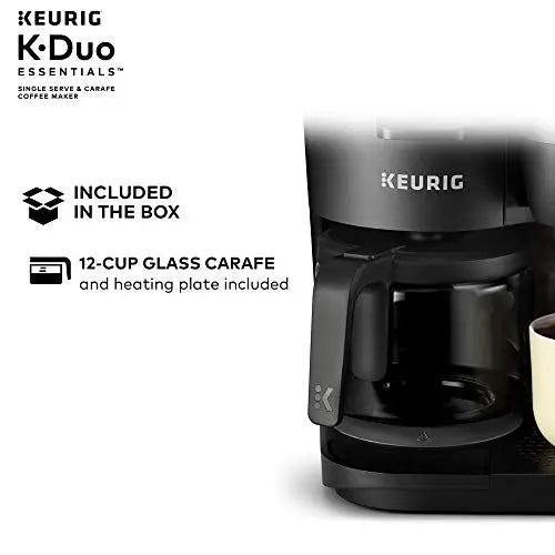 Keurig K-Duo Coffee Maker, Single Serve + 12-Cup Coffee Brewer - Black