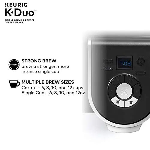 Keurig K-Duo Coffee Maker, Single Serve + 12-Cup Coffee Brewer - Black